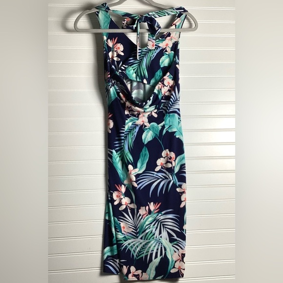 Tommy Bahamas Dress Women CS/TP Ladies Blue Floral Outdoors Polyester Casual - Picture 3 of 9